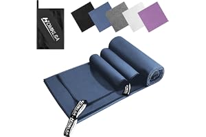 HOMIKLSA Mikrofiberhandduk 3 set – stor 200 × 100 cm & 2 liten 80 × 40 cm, snabbtorkande sporthandduk, för resehandduk, badha