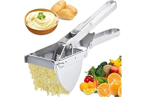 ARQIZ Potato Ricer Masher Stainless Steel Kitchen Tool Comfortable Handle Multifunctional Fruit Vegetable Masher for Smooth Fluffy Mashed Potatoes Baby Food Fruit juices Mashed Vegetables