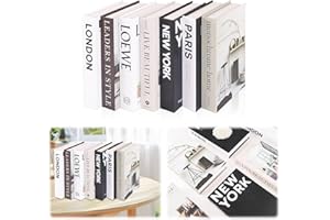 NECDEOL 8Pcs Libri Finti, Libri Decorativi Arredamento, Libri Finti Decorativi Design, Moderno Decorazioni Libri per Libreria, Finto Libro Decorativo, Decorative Books per La Decorazione Del Soggiorno Moderno