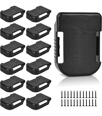 Support Batterie Makita Luckwaii Support Outils Mural Pour Makita 18V, 8 Pièces Support Machine Makita Avec 32 Vis, Porte Outils Mural Support Perceuse Pour Makita Perceuse Sans Fil De Machine Atelier Stockage