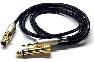 NewFantasia Ersatz-Audiokabel für beyerdynamic DT 1990 Pro, DT 1770 Pro Kopfhörer und kompatibel mit AKG K371, K175, K275, K245, K182, K7XX Kopfhörern 1,3 m / 1,6 m 1.3meters/4.2feet