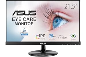 Asus VP229HE Eye Care Monitor – 21.5", FHD (Full HD 1920 x 1080), IPS, Frameless, 75Hz, Adaptive-Sync/FreeSync™, HDMI, Eye Care, Low Blue Light, Flicker Free, Wall Mountable