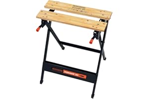 BLACK + DECKER BLACK+DECKER Workmate, stół roboczy, stojak na narzędzia piła koń podwójna korba zaciskowa, wytrzymała stalowa rama, WM301