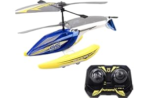 SILVERLIT FLYBOTIC - Hélicoptère télécommandée Amphibie 3 en 1 Aqua Blaze - Pilotage Facile - Vole et Glisse sur l'Eau - Batterie Recharge Usb - Piles Télécommandes Non Inclues - Idée Cadeau Enfant Dès 8 Ans
