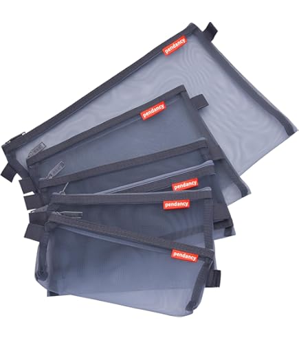 10 Pcs Pochette Document Zippée A5, PVC Transparentes Document Dossier