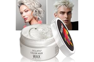 MQUPIN Temporary Hair Dye Wash In Wash Out Hair Colour Wax, Coloured Hair Wax Kids Instant Styling, Natural Hair Colour Pomade Washable Easily for Men, Women, Party, Cosplay, Halloween, Christmas