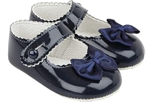 EARLY DAYS Baypods, Baby Shoes for Girls, Soft Soled Pre Walker Shoes, Soft Faux Leather Baby Shoes, Made in England