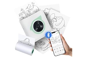 Bisofice L8 Mini Fotodrucker Für Smartphone Bluetooth Mini Thermodrucker Fotodrucker Handy Mobiler Fotodrucker Für Foto, Lernhilfe, Journal, Notizen, Liste, Meno, Kompatibel Mit Android,iOS