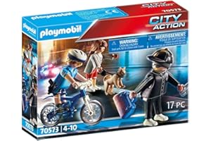Playmobil 70573 Police Policière et Voleur- City Action- Les policiers- Police policière