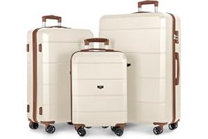 LUGG Travel Suitcase Set - Jetset 3-Piece Hard Shell Luggage, 20" 25" 29 Strong & Lightweight with Secure TSA Lock, Smooth 360° Wheels, Internal Pockets - Airline Approved