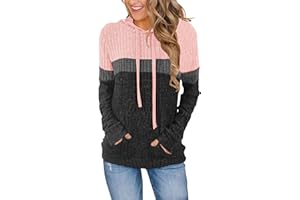 DUOEASE Sudadera Mujer con Bolsillo Manga Fashion Larga Sudaderas Mujer con Capucha Otono Invierno Hoodie