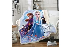 DDONVG Frozen Decke Anna Und ELSA Decke Kuscheldecke Flanell Kinder 3D-Digitaldruck Sonic Fleecedecke,Sofadecke Für Kinder Jugendliche (100x140cm,3)