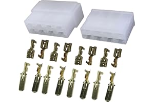 AERZETIX - C53566 - Set/assortimento/kit di 2 alloggiamenti connettori 8 vie + 16 terminali elettrici maschi/femmine