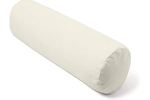 Present Mind (Diameter 20cm) Round Yoga Block Bolster for Yin Yoga Made in the EU with Multivarious Colors - 100% Natural Yoga Cushion with Washable Covers