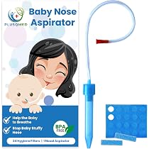 PLUSQMED, Baby Nasal Aspirator, Baby Nasal Aspirator for Newborns ...