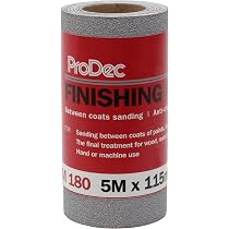 Faithfull Rotolo Carta Abrasiva Ossido Di Alluminio – 115 Mm X 5 M, Grana 120, Ideale Per Legno, Metallo E Plastica, Per Levigatura E Decorazione