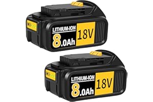 AICIPOW 2Pack 8.0Ah Lithium Batteries Replacement for Dewalt 18V Battery Compatible with Dewalt DCB184 DCB200 DCB1820 DCB181 DCB182 DCB201 DCB200-2 Cordless Power Tool