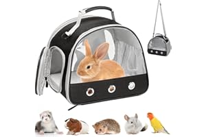 BORDEAG Pequeña bolsa de transporte para mascotas y animales pequeños, caja lateral para gatos, bolsa para cobayas