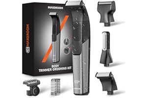 MAXGROOM 3-in-1 Body Hair Trimmer & Beard Trimmer for Men, 100 Mins Cordless Body Shaver for Pube, Waterproof Pubic Groin Hair Shaver for Men, Manscape Grooming Kit for Pubic Hair,Intimate,Ball,Back