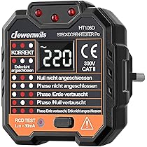 Wigearss Testeur De Prises, Testeur Pour Circuits électriques Avec Test