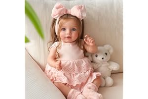 BABESIDE Bambole Reborn Femmina - 20 Pollici Bambole Reborn Realistiche con Capelli Lunghi, Corpo in Tessuto Morbido, Vestiti e Accessori per Bambini dai 3 Anni in su