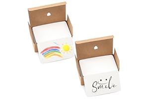 QZAKCE Bianca Kraft Paper 200 Pezzi Biglietti da Visita Carta di Messaggio Vuoto per Apprendimento, Memoria, Graffiti, Ufficio, Etichette Regalo, Fai Da Te