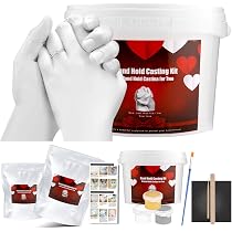 Grgowe Kit Moulage Main Couple 3D – Empreinte Mains En Plâtre Décoration Romantique, Cadeau Saint-Valentin Idéal Pour Amoureux