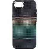 Ehr. iPhone 17e/16e Uyumlu Kamera &Ccedil;ıkıntılı Magsafe Wireless Şarj &Ouml;zellikli Karbon Fiber Tasarımlı Armor Kevlar Kapak (Gri, i
