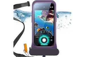ESR wasserdichte Handyhülle für iPhone 15 Pro/14 Pro/13 Pro, Berührungsempfindlichkeit unter Wasser, schwimmende wasserfeste IPX8 Handyhülle mit Trageband, Lila