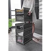Mithra Life 6 lı Kayar Raf Organizer Gri Dolap İ&ccedil;i Kıyafet Aksesuar D&uuml;zenleyici 45x35 cm MIT1264
