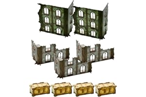 Jucoci Battlezone Creation Kit 15PCS Tabletop Terrain Wargame Terrains Set Compatible with WH40K