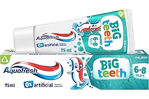 Aquafresh Big Teeth Toothpaste 6-8 years, Kids toothpaste, Lasting Protection for New Permanent Teeth, 75ml
