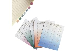 LEEQ 10 Pezzi Fogli adesivi mensili-Neon, schede di indice colorate, separatori per ufficio, studi, organizzazioni(elegante)