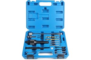 EXLECO Kit di Strumenti per la Rimozione di Candelette Danneggiate - 16 Pezzi, Kit di Riparazione per Candelette da 8 Mm e10 Mm, Estrattore per Candelette, Strumento di Rimozione Candelette