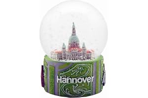 ‎SCHNEEKUGELHAUS Schneekugel Souvenir Hannover Rathaus | Reiseandenken Deutschland | 65mm Durchmesser | 30024