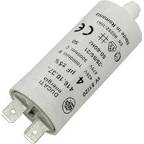 Condensateur De Démarrage 5µF 425V Lumonic – 28x55mm Avec Fiche 6,3 Mm – Boîtier Plastique Isolé