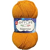 Etrophilic Superstar ORANGE-72061 مزيج من الصوف والأكريليك 170 طن متري 100 جرام 5-7 مم 2-4 مم خيوط Etrophil سميكة
