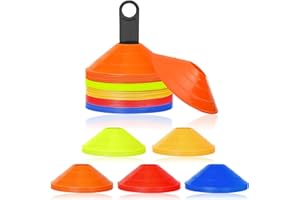 ‎CEEDIR CEEDIR 50 Stück Markierungshütchen Markierungsteller Hütchen Fussball für Koordination Trainingshilfe im Handball FussballHockey für Koordination und Agilität