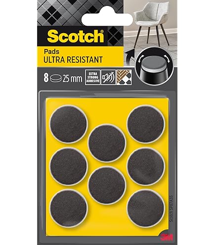 Scotch Viltdoppen SP84A85, zelfklevend, 215 x 80 mm, 1 stuk, grijs, wit, 0 stuks