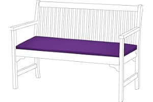 Gardenista 2 Seater Garden Bench Cushion 108x45 cm | Water Resistant Outdoor Cushions for Rattan Furniture | Soft and Comfortable Patio Furniture Bench Seat Pad | Durable & Easy to Clean (Purple)