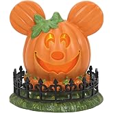 Department 56 Disney Village Cadılar Bayramı Aksesuarları Pumpkintown Mickey Mouse Town Center Işıklı Heykelcik, 10 cm, &Ccedil;ok R