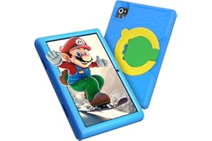 HotLight Kinder Tablet 10 Zoll, Android 13 Tablet für Kinder with Quad Core Processor, 6GB RAM + 64GB ROM + 128GB SD-Erweiterung, 5000 mAh, WLAN, Bluetooth, Tablet mit Dual-Kamera - Blau