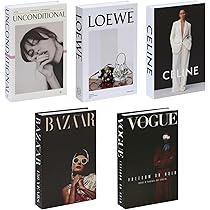 Set Di 3 Libri Decorativi XL Per Tavolino, Falsi Libri Con Pagine Vuote, Arredamento Moderno (Nero E Bianco) - 3