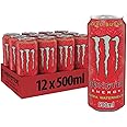 Monster Energy Drinks 500ml Pack of 12 (Ultra Watermelon)