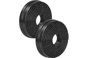 vhbw 2 x aktivt kolfilter kompatibelt med PKM 9091H | KH 60-6, 6091H, RH 6091, 888H, UBH6002T, 9038B köksfläkt – 10,5 cm