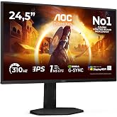 AOC 25G4SXU 24.5" 310 Hz 0.3 ms GSync Pivot Highness Adjustable HDR400 Fast IPS Player Monitor