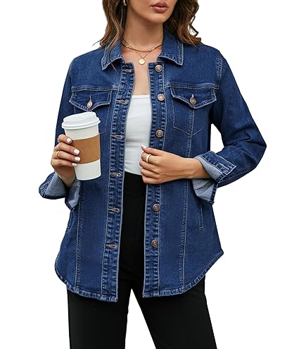 Oberbekleidung Sommer Jeansjacke Damen Leichte Sommerjacke Herren