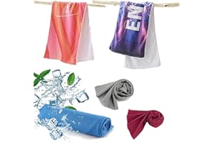 dancepandas Kühlendes Handtuch 5PCS Kühles Tuch Handtuch Cool Schnelltrocknend Microfaser Cooling Towel für Yoga Fitness, Camping, Reisen, Freizeit & Mehr