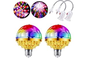 Pipihome Mini Discokugel - LED Musikgesteuerte DJ Lampe, 360° Rotierende Partylicht für Kinder, Disco Licht, Party Gadgets, Deko für Weihnachten