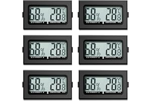 QIQIAZI Thermomètre numérique d'intérieur - Mini hygromètre - Thermomètre intérieur - Pour reptiles - Hygromètre numérique - Pour bureau, cuisine, écran LCD - Incubateur - Thermomètre de serre (6)